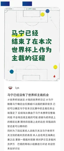 马宁不再担任世界杯主裁登顶热搜 博主称因未携带完整裁判组