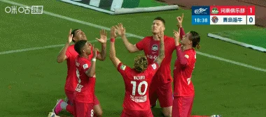 河南1-0海牛：纳萨里奥传中，迈达纳头球破门